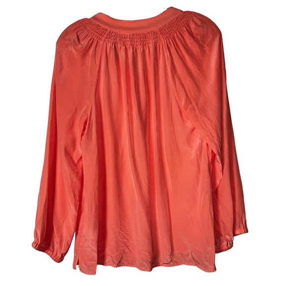 Lilly Pulitzer l Elsa Silk Salmon Pink Blouse Small - Picture 3 of 10